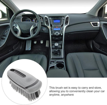Car Interior Cleaning Brush Small Scrub Brush for Cleaning Carpets for Car Upholstery and Home Use