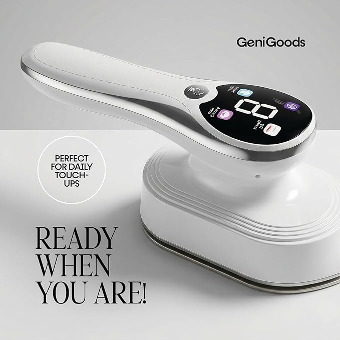 Handheld White Garment Steamer & Iron 2-in-1, Fast 10s Heat-Up Portable Clothes Steamer with LED Display, 4 Smart Modes & Leak-Proof Design – White Travel and Home Wrinkle Remover