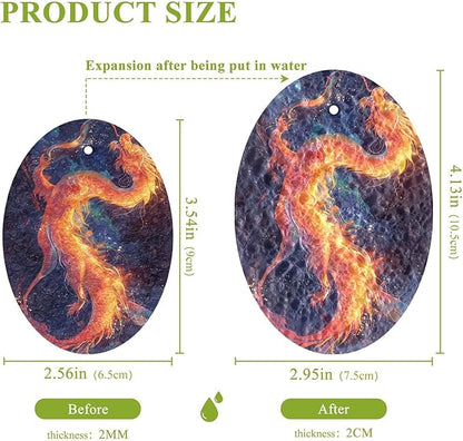 Dragon Kitchen Scrub Sponges, Pop-up Kitchen Cleaning Sponges Reusable Dish Washing Sponges for Bathroom Household Cleaning 3 Pack - Non Scratch Scrubber