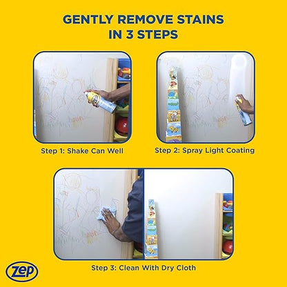 Zep Heavy-Duty Oven and Grill Cleaner 19 oz (1 Unit) and Foaming Wall Cleaner 18 oz (1 Unit) ECBD001 – Professional Grade Foaming Spray Cleaners Designed to Tackle Grease, Scuffs, and Kitchen Messes