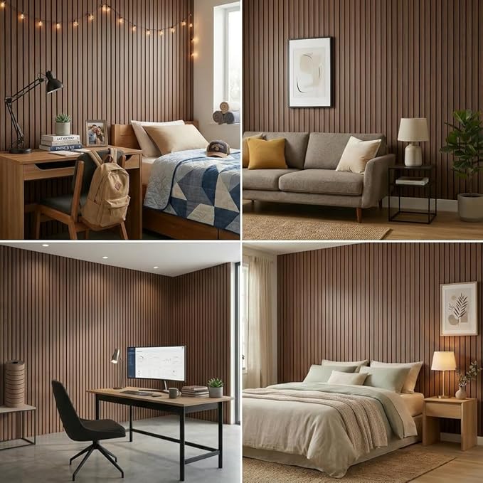 3D Wall Panels Peel and Stick – 15.74" x 236" PVC Faux Texture Wall Covering, Self Adhesive Waterproof DIY Accent Wall for Living Room, Bedroom, Sofa Background & Kitchen Backsplash, Covers 25.8 sq.ft