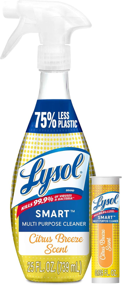 Lysol SMART Multi-Purpose Cleaner, Citrus Breeze Starter Kit, 0.195 Fl Oz