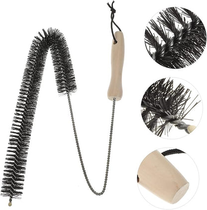 Dryer Vent Cleaning Brush 27.95 Inch Flexible Lint Remover with Bendable Wire Shaft and Non-Slip Handle for Refrigerator Coil and Appliance Dust Cleaning