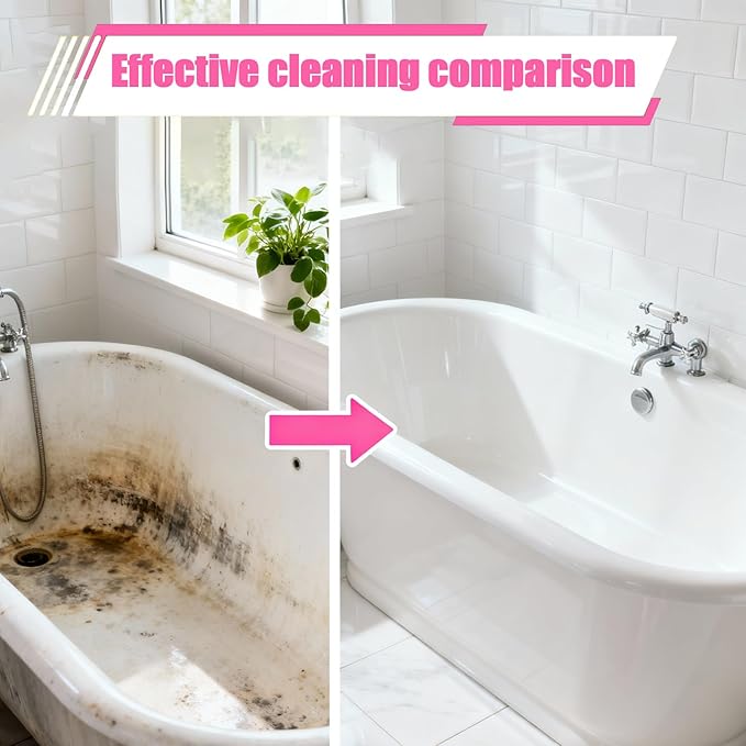 Bathroom Cleaner - 4.22 Fl Oz Bathroom Descaler Foam Cleaner, Gentle Formula Foaming Bathroom Cleaner, Bath Room Spray for Showers, Bathtubs, Glass Surface (2 PC)