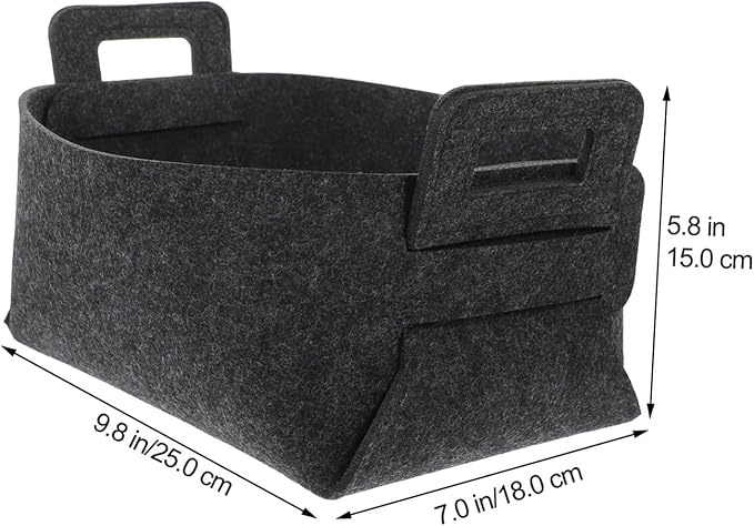 Zerodeko Foldable Felt Laundry Basket with Handles Dark Gray Clothes Hamper for Dirty Clothes Storage and Household Organizer Portable Closet Hamper for Sundries