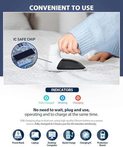 Bymore Fabric Shaver, Sweater Shaver Pill Remove Fuzz, Upgraded Efficient Lint Shaver Remover for Furniture Clothes Couch Cashmere(65mm Mesh, White)