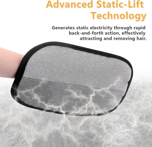 Upgraded Electrostatic Pet Hair Removal Glove for Cats & Dogs - Thickened Reusable & Washable Magic Brush, Pet Hair Remover Glove Tool for Clothes, Couch, Carpet, Furniture & Car Seat