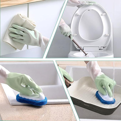 1 pair Reusable Household Gloves, Rubber Dishwashing gloves,Kitchen Cleaning, Working, Painting, Gardening, Pet Care