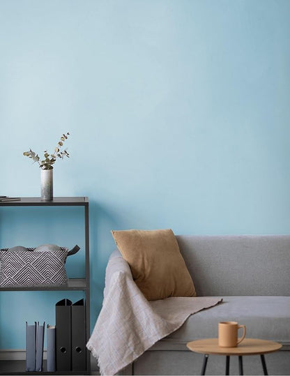 HeloHo Solid Light Blue Wallpaper Matte Textured Peel and Stick Wall Paper Modern Self Adhesive Removable Waterproof Contact Paper for Living Room Bedroom Decor 394"X15.7"