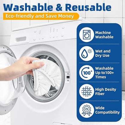 LOVECO 8 Pack Universal Microfiber Cloths for Handheld Steam Cleaner - Compatible with Bissell Steam Shot, PurSteam, Wagner Spraytech etc - Reusable Washable Steam Cleaner Accessories