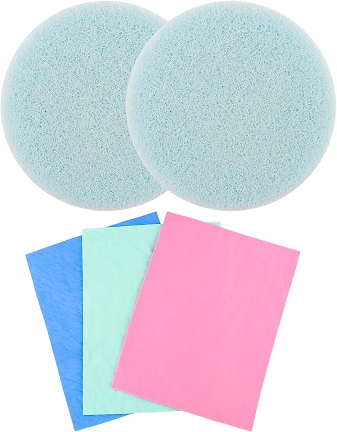 BAOFALI 5 Pcs/Set Stamp Shammy Scrubber,Stamp Cleaning Sponge,Ink Removing Tool for Applicable to Stamp Cleaning Cloth Stamps Rubber Stamps,Stamp Positioners and Craft Supplies Tool