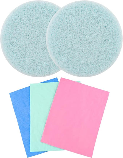 BAOFALI 5 Pcs/Set Stamp Shammy Scrubber,Stamp Cleaning Sponge,Ink Removing Tool for Applicable to Stamp Cleaning Cloth Stamps Rubber Stamps,Stamp Positioners and Craft Supplies Tool