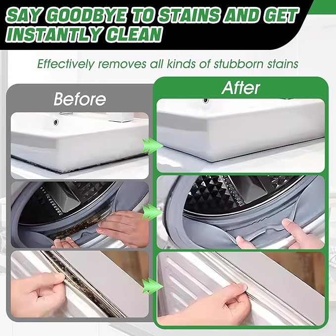 Home Stain Cleaner, Stain Remover Gel with Pointed Nozzle Highly Effective Stain Removal Gentle and Does Not Damage The Surface Multi-Purpose Cleaning for Kitchen and Bathroom, 3.33 OZ