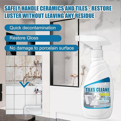 porcelain Tile Cleaner heavy duty, ceramic tile floor cleaner Spray,Powerful Removes Bathroom showe Tile Floor Granite Marble Kitchen Dirt Tile and Grout Cleane,Lemony 3.38 FLOZ