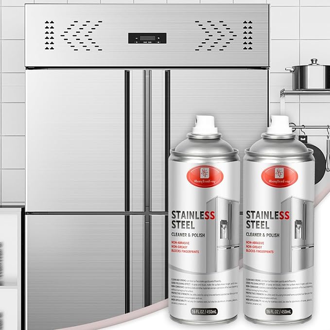 Stainless Steel Cleaner & Polish - Quick Shine, Streak-Free Formula - Safe for Appliances, Cookware, Sinks - Restores Shine - Eco-Friendly (17oz)