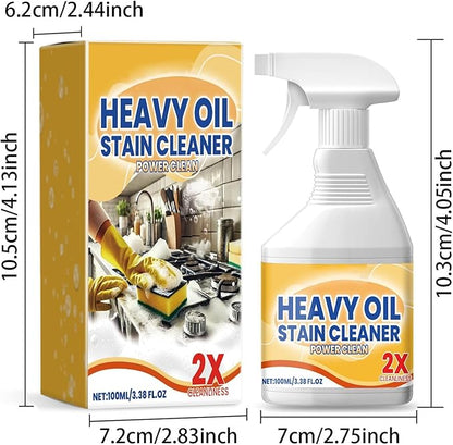 Kitchen Heavy Oil Cleaner Spray, 3.38 Oz All Purpose Kitchens Heavy Oil Cleaning Agent, Grease Remover, Multipurpose Kitchen Cleaner Spray for Stove, Oven, Dishwasher and Appliances (1PCS)