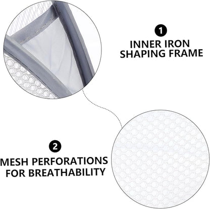 Happyyami Space-saving Wall Storage Laundry Basket Mesh Folding Clothes Organizer