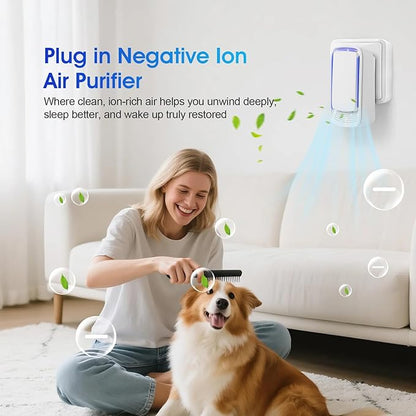 4Pack Plug In Air Ionizers for Home,Negative Ion Air Purifier -Plug In Air Freshener for Home, Office, Bathroom and Living Room,Portable Ion Air Purifiers Odor,Pets Smell (4)