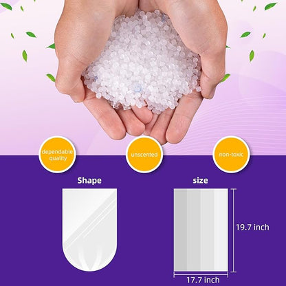 Small Trash Bags 4 Gallon Garbage Bags Bathroom Kitchen Office Clear Waste Basket Liners for Cat Litter, Paper Shredder Bags, 10L, 105 Count
