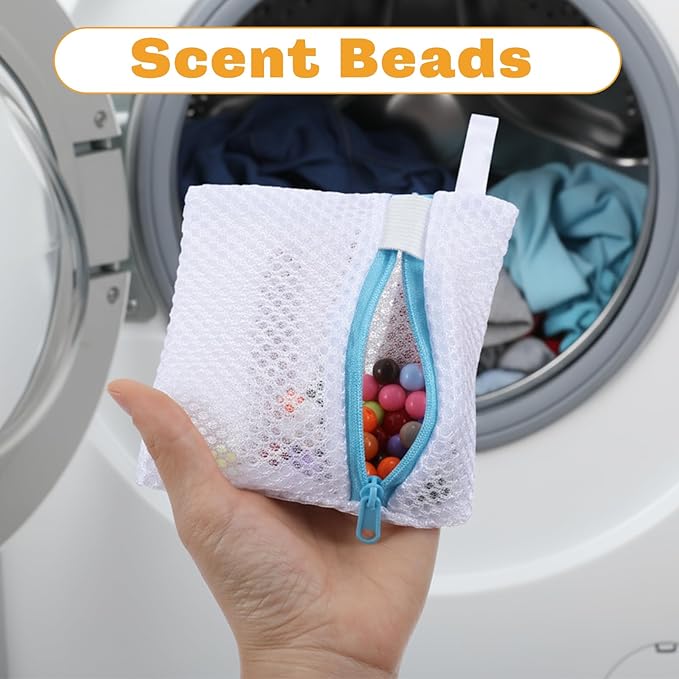 5PCS Laundry Pod Anti-Sticking Bags, Reusable Storage Protective Bags Small Laundry Bag for Detergent Pods & Scent Beads Durable Dissolution Protection
