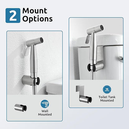 Hot and Cold Bidet Sprayer for Toilet, BRITULIF Bidet Attachment for Warm Water, Bidet with Warm Water Muslim Shower, Ideal for Feminine Hygiene, Pet Cleaning, Cloth Diapers, and Elderly Care