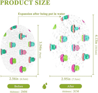 Cactus Kitchen Scrub Sponges, Pop-up Kitchen Cleaning Sponges Reusable Dish Washing Sponges for Bathroom Household Cleaning 3 Pack - Non Scratch Scrubber