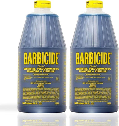 BARBICIDE Half Gallon Disinfectant Concentrate – 2 Pack | EPA-Registered, Hospital-Grade Germicide for Salons & Barbershops | Anti-Rust Solution for Shears, Combs & Professional Tools