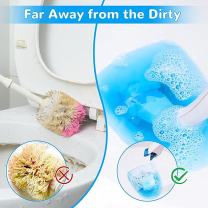 36 Refills Disposable Toilet Bowl Paper Bulk Toilet Fresh Flushable Refills for Bathroom Brush Accessories Supplies Starter Kit (Ocean Scent)