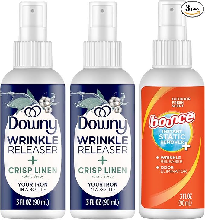 Downy Wrinkle Release Spray Bundle w/Bonus 3oz Bounce Spray Sample - 3 Pack