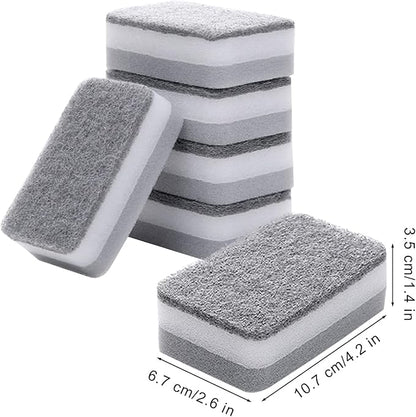 Kitchen Dishwashing Sponge Individually Wrapped Sponges, Bulk Non Scratch Scouring Pad Odor-Free Dish Sponges for Washing Dishes Wipes for Household Cleaning Dishes Travel Apartments (Grey 1000 Pack)