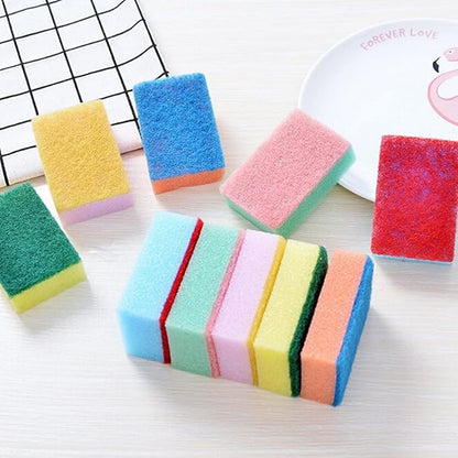 10 Pack Sponges for Cleaning, Natural Heavy Duty Dual Sided Dishwashing Sponge,Reusable Cellulose Durable Household Cleaning Sponges for Scrubbing Washing Cookware Bathroom Dishwashing