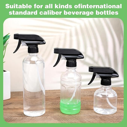 5PCS Replaceable Spray Bottle Nozzle, Mist/Stream Spray Nozzle, Black Plastic Sprays Bottle Tops Replacement for Home, Kitchen, Garden, and Office Cleaning Supplies, Fits 8oz and 16oz Sprays Bottles
