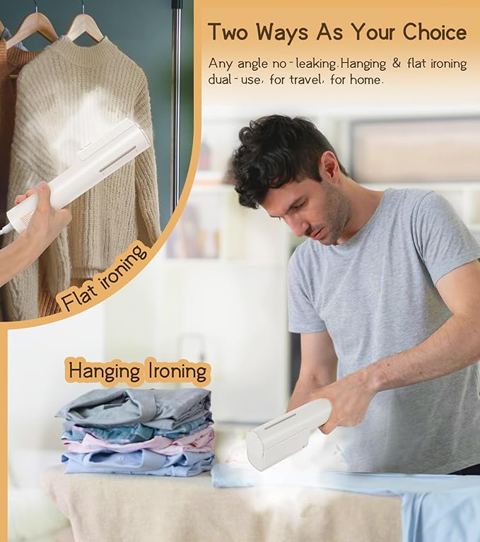 Nesugar G3 Steamer for Clothes Portable Travel Steamer, Fashion Handheld Garment Steamer, 0.75lbs Lightly, 15s Fast Heat-up, Light Mini Steam Iron for travel and home