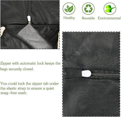 2Pcs Extra Large Mesh Laundry Bags for Washing Machine - Ideal for Delicates, Blankets, Sheets, Bedding, Toys, Pet Items - Zippered Mesh Bags for Travel, Storage, Dorms, Home (43 x 35 Inches)