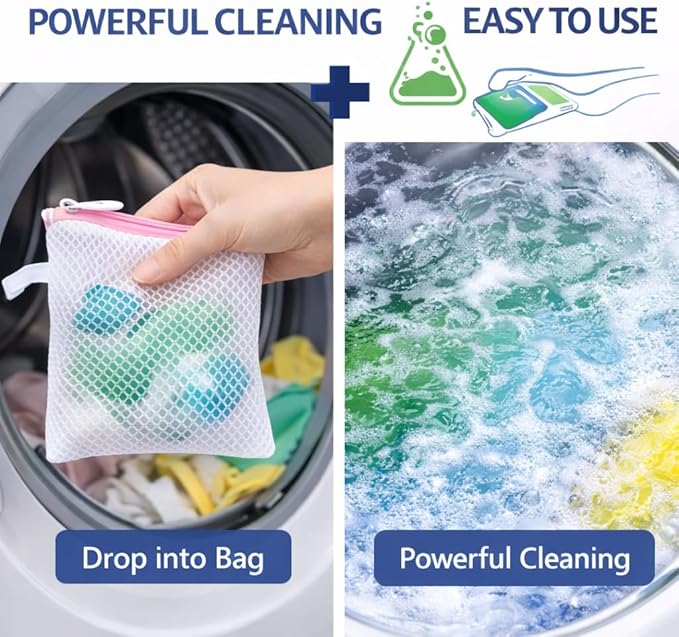 5 Pack Small Mesh Laundry Bags for Delicates (4.7 x 5.5 Inch), Mini Wash Bags for Laundry Pods, Socks & Underwear, Prevent Loss & Tangling, Reusable Foldable Washing Bags for Home & Travel