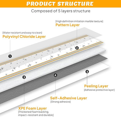 Peel and Stick Baseboard Trim, 3.93" x 196.8" Mirror Border, Self-Adhesive Wallpaper Borders for Bathroom, Kitchen & Living Room, Easy Installation, 1 Roll