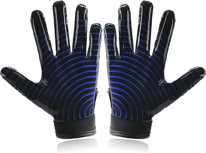Youth Football Gloves Kids Silicone Grip Receiver Gloves with Super Stick Ability for Best Game Experience