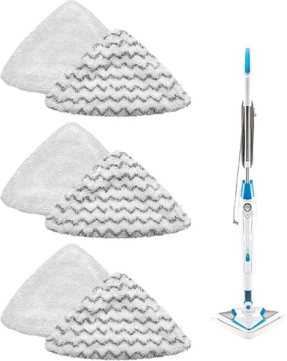 Steam Mop Pads for Bissell 2078 2165 20781 1544Z Triangle Poweredge Powerforce Lift-Off Steam Replacement Mop Pads Washable Reusable (2 Soft + 2 Scrubby)