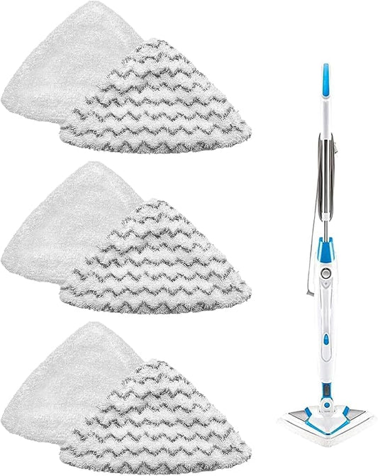 Steam Mop Pads for Bissell 2078 2165 20781 1544Z Triangle Poweredge Powerforce Lift-Off Steam Replacement Mop Pads Washable Reusable (2 Soft + 2 Scrubby)