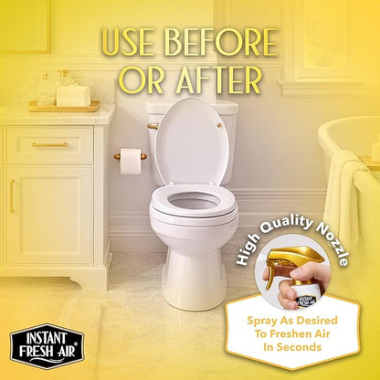 Seconda Premium Toilet Spray - Bathroom Air Freshener & Toilet Bowl Odor Eliminator - For Home, Business, School - Bathroom Deodorizer - Long Lasting Citrus Fragrance - 10.1 fl oz.