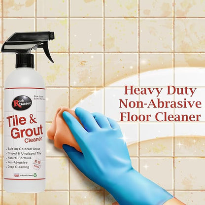 Rock Doctor Natural Tile and Grout Cleaner, Remove Stains Dirt, Oil, and Soap Scum, Heavy Duty Non-Abrasive Tile Cleaner, Natural Formula, 1 Pack