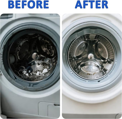 Premium Washing Machine Cleaner Tablets - Washer Machine Cleaner Tablets for Deep Clean & Deodorize, Fits Front Load & Top Load Washers, 12 Pieces Pack