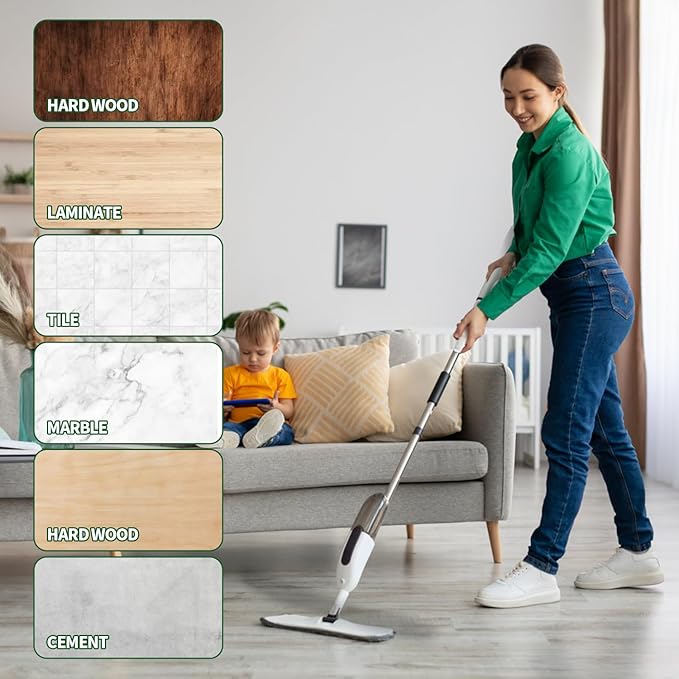 AmaVins 36 Pack Microfiber Cleaning Pads, Reusable Microfiber Mop Pads for 18 Inch Mop, Hardwood Floor Replacement Cleaning Mop Pads, Machine Washes