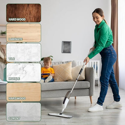AmaVins 6 Pack Microfiber Cleaning Pads, Reusable Microfiber Mop Pads for 18 Inch Mop, Hardwood Floor Replacement Cleaning Mop Pads, Machine Washes