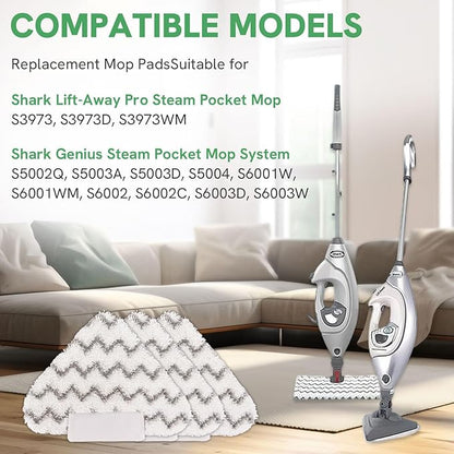 Sgizoku Triangle Steam Mop Replacement Pads for Shark Lift-Away Pro Steam Pocket Mop and Shark Genius Steam Pocket Mop System S3973D S3973 S5003D S6002 Vacuum Cleaner (3 Pack)