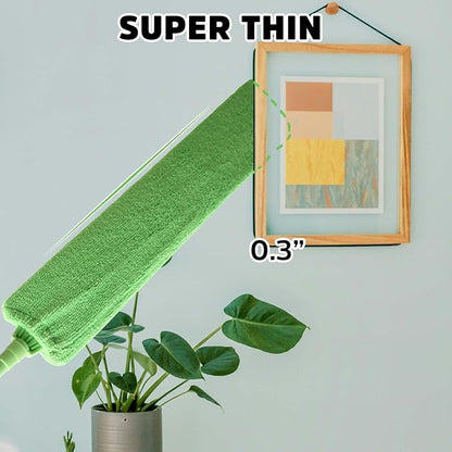 Retractable Gap Dust Cleaner, Bafezoze Gap Cleaning Brush with Long Extension Pole, Flat Duster Under Fridge Appliance Furniture Stove Oven Door Couch