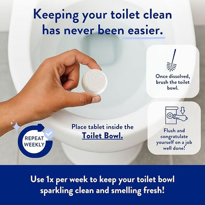 THE CLEAN PEOPLE Toilet Bowl Cleaner | Eco Friendly Toilet Bowl Cleaner Tablets for Removing Hard Water Stains, Rust, and Limescale Buildup (12 Count)