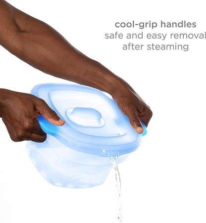 Ubbi Collapsible Microwave Steam Sterilizer for Baby Bottles, Breast Pump Accessories & Pacifiers, Reusable Silicone Steam Bag for Travel or Home Use, Fits Up to 5 Baby Bottles, Blue