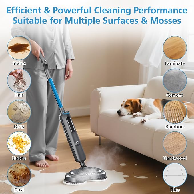 iSingo 6 Pack 3897A / 3712 Rotating Steam Mop Pads Replacement for Bissell SpinWave SmartSteam Scrubbing Steam Mop Cleaner 【Models 3897A/3712 ONLY】, Washable Reuseable Refill Pads