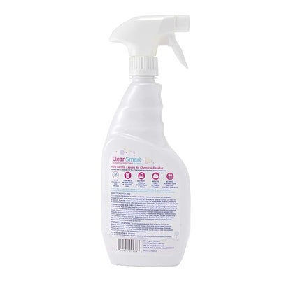 CleanSmart Nursery & High Chair Cleaner, 23 Ounce Bottle (Pack of 2), Hypochlorous Naturally Kills 99.9% of Viruses like RSV & Flu with Zero Residue